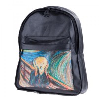 Edvard Munch Scream Baskılı Büyük Sırt Çantası