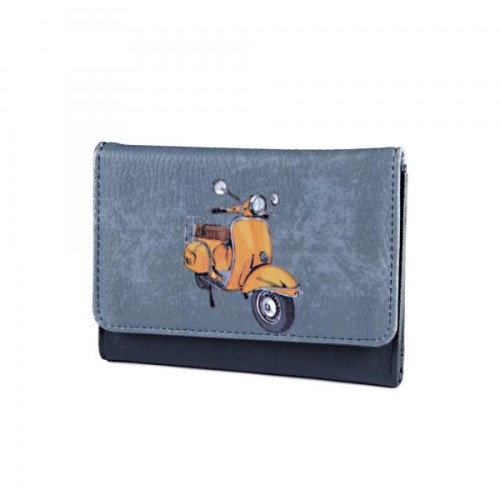 Vespa Baskılı Bozuk Paralıklı Cüzdan Vespa Baskılı Bozuk Paralıklı Cüzdan
