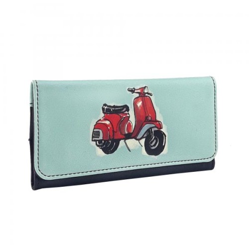 Perabags Vespa Baskılı Tütün Kesesi | Mıknatıslı ve Fermuarlı