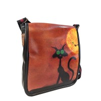Perabags Kızıl Gecede Kedi Baskılı Çapraz Çanta Perabags Kızıl Gecede Kedi Baskılı Çapraz Çanta