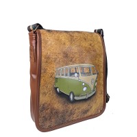 Perabags Taba Gövdeli Yeşil Minibüs Baskılı Çapraz Çanta Perabags Taba Gövdeli Yeşil Minibüs Baskılı Çapraz Çanta