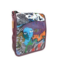 Perabags Mor Gövdeli Düşsel Portre Baskılı Çapraz Çanta Perabags Mor Gövdeli Düşsel Portre Baskılı Çapraz Çanta
