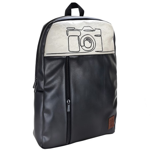 Perabags Fotoğraf Makinesi Baskılı Siyah Laptop Sırt Çantası Perabags Fotoğraf Makinesi Baskılı Siyah Laptop Sırt Çantası