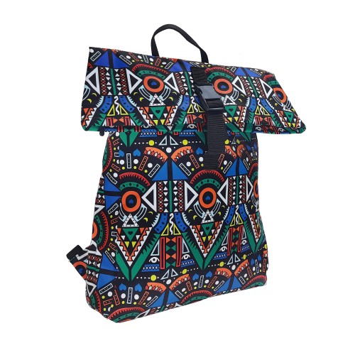 Perabags Geometrik Desenli Su Geçirmez Sırt Çantası